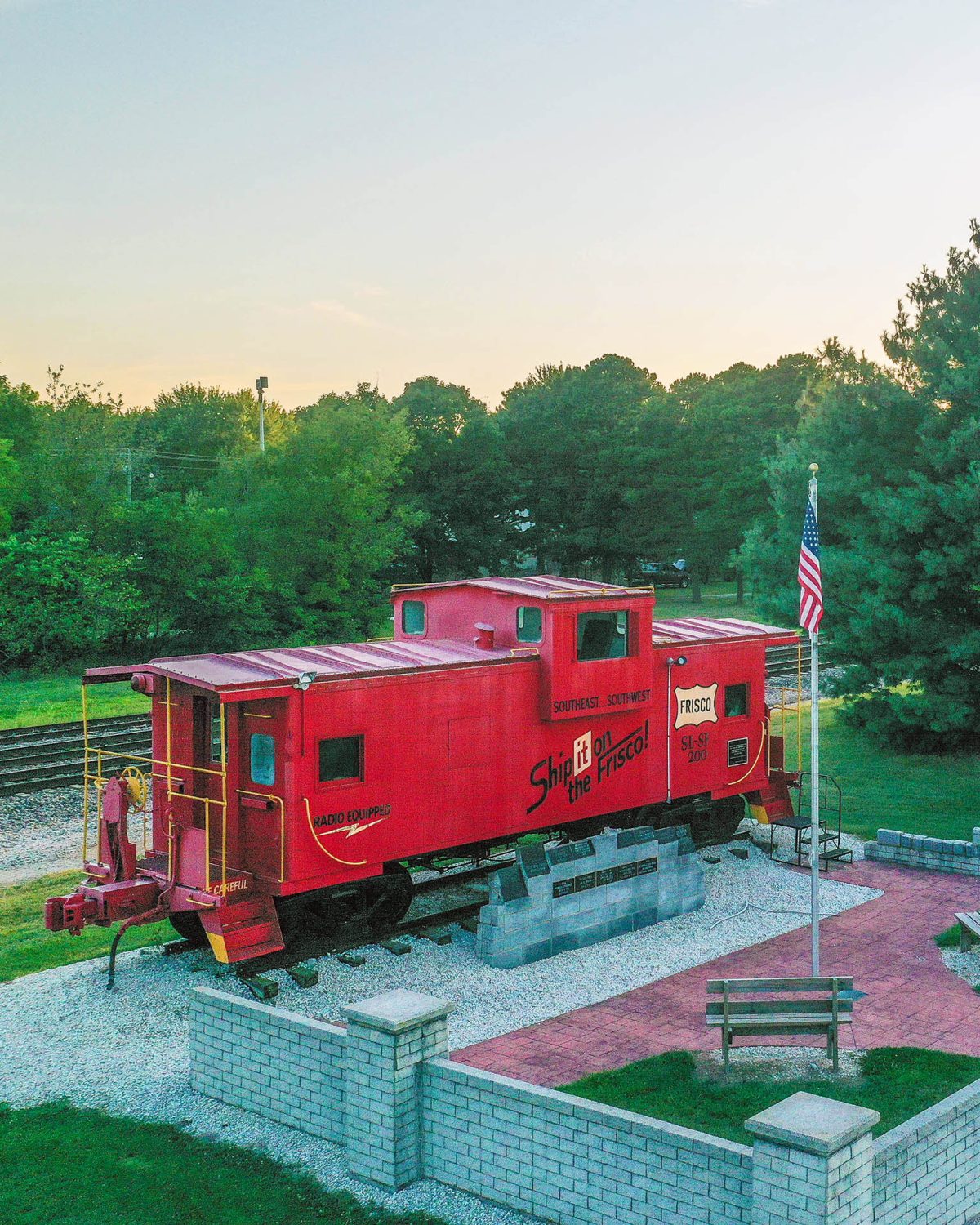 Rogersville Missouri Frisco Red Caboose